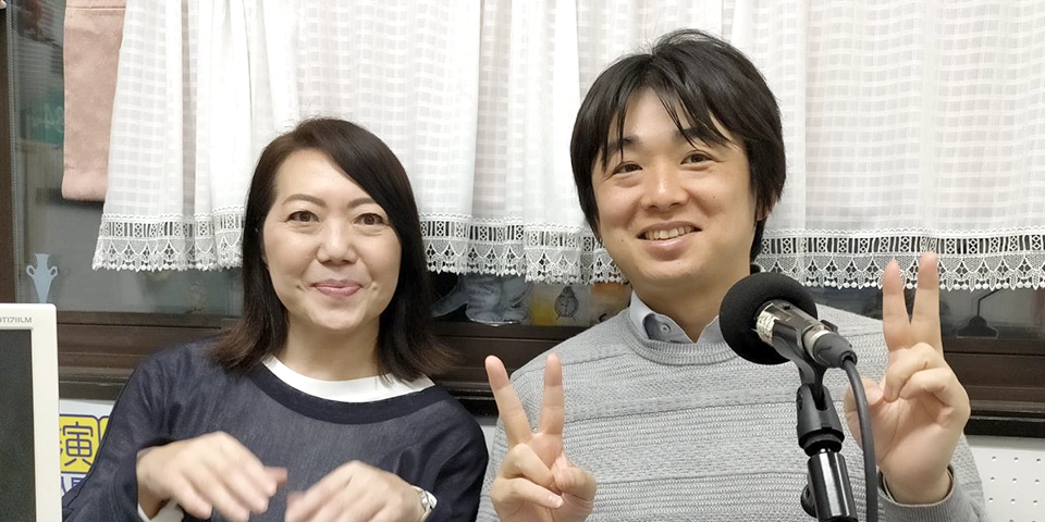 社長とランチタイム収録風景