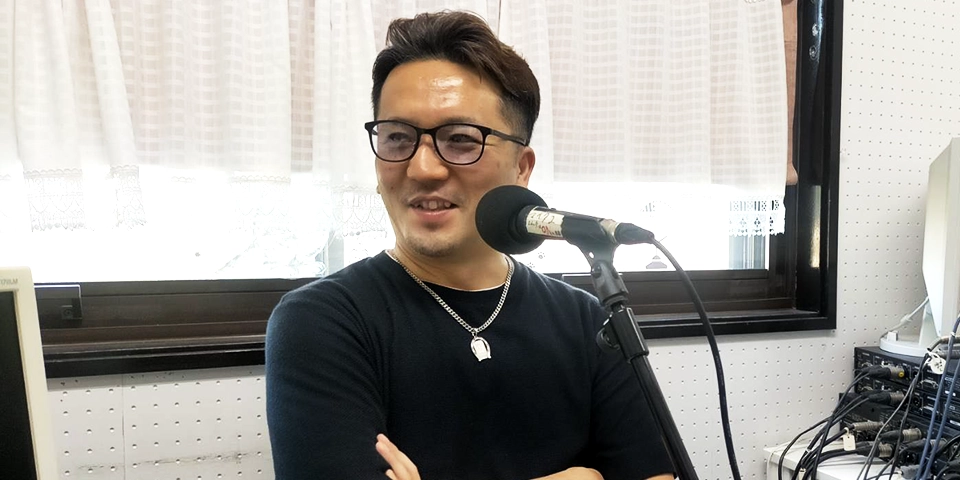 社長とランチタイム収録風景