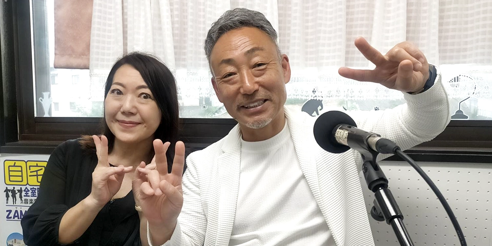 社長とランチタイム収録風景