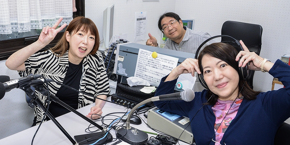社長とランチタイム収録風景