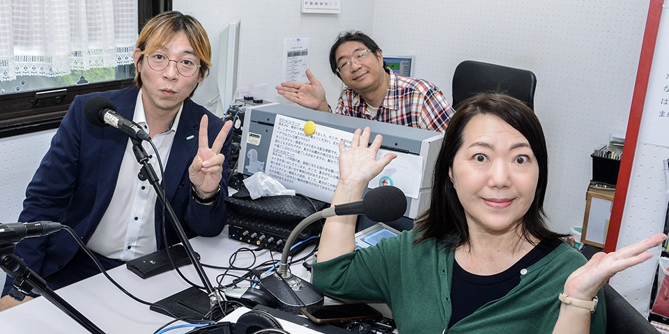 社長とランチタイム収録風景