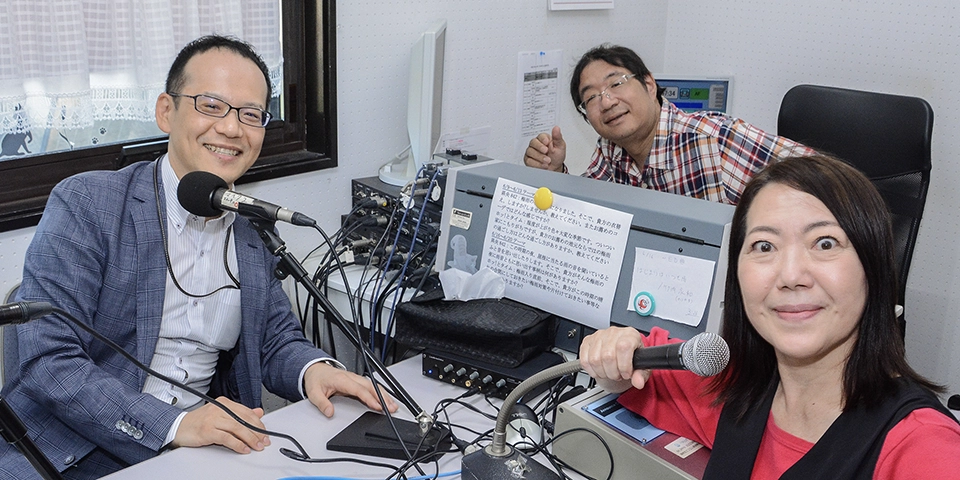 社長とランチタイム収録風景