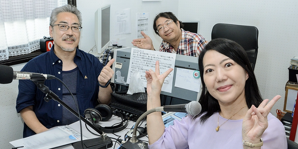 社長とランチタイム収録風景