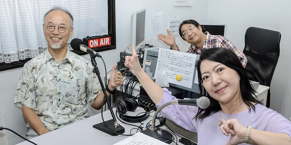 社長とランチタイム収録風景