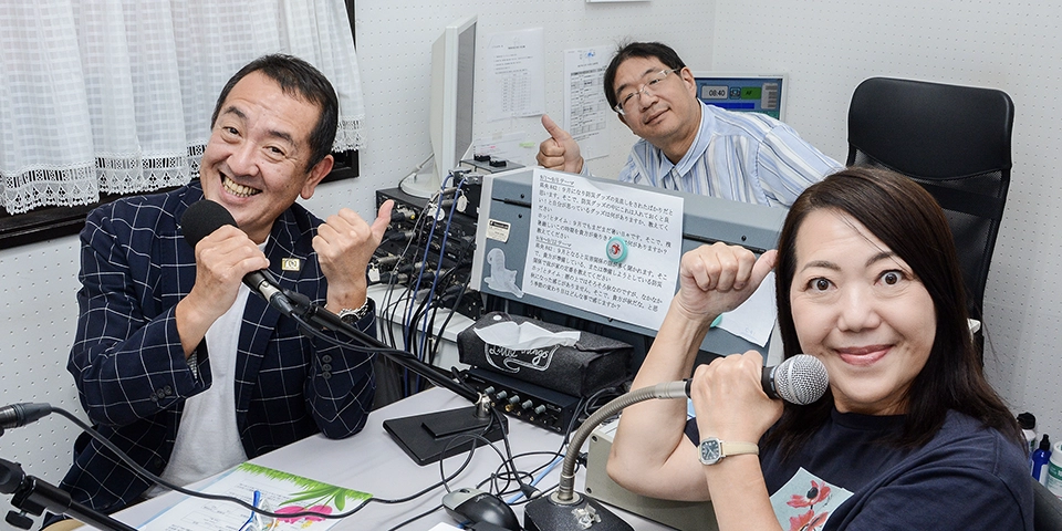 社長とランチタイム収録風景
