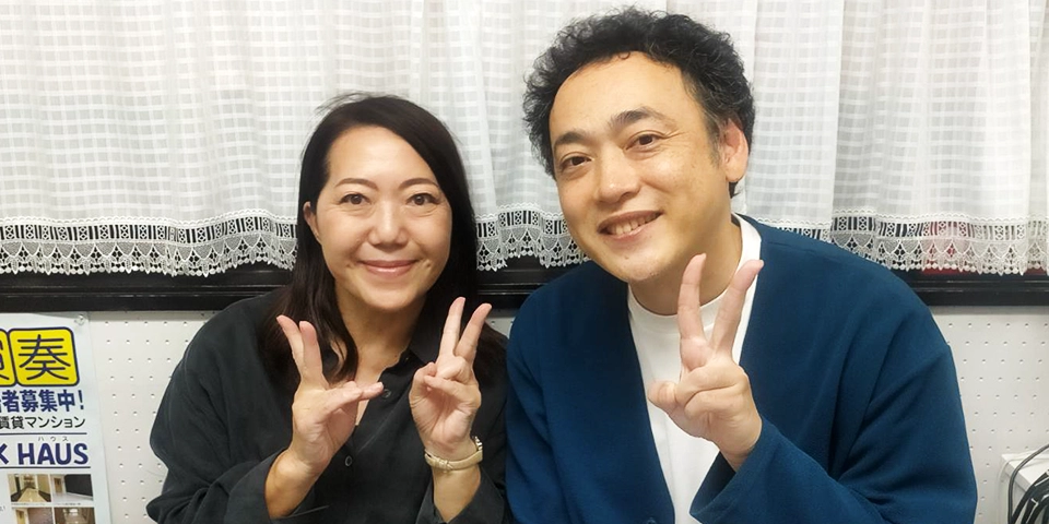 社長とランチタイム収録風景