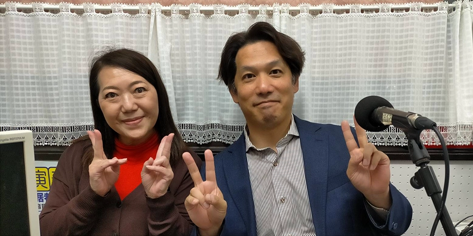 社長とランチタイム収録風景