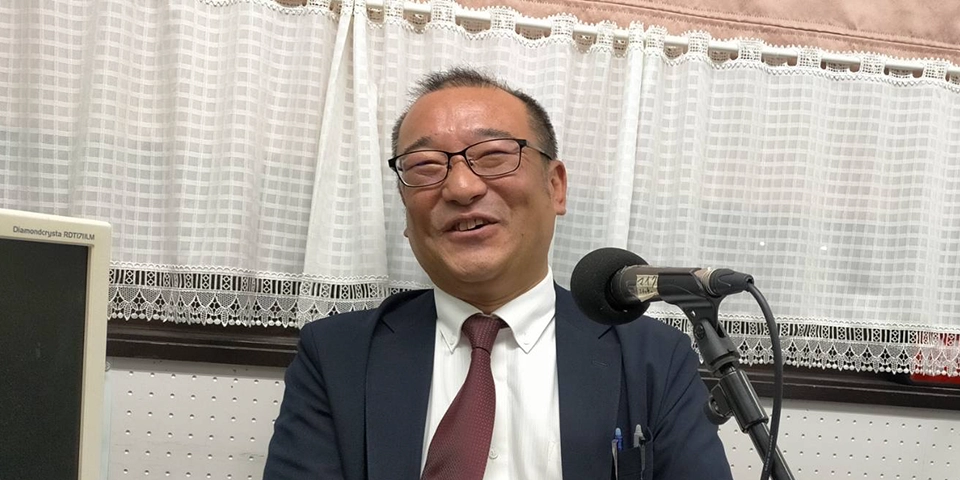 社長とランチタイム収録風景
