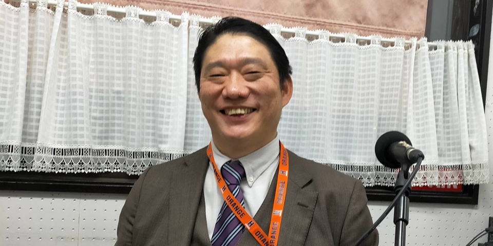 社長とランチタイム収録風景